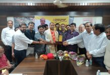 न्यू टीटी मार्केट मे रखा सांसद सी पी जोशी का स्वागत समारोह