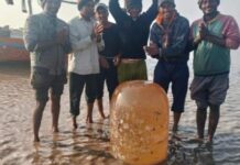 खंभात तीर्थ खाड़ी में मछुवारों को मिला अनोखा शिवलिंग