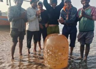 खंभात तीर्थ खाड़ी में मछुवारों को मिला अनोखा शिवलिंग